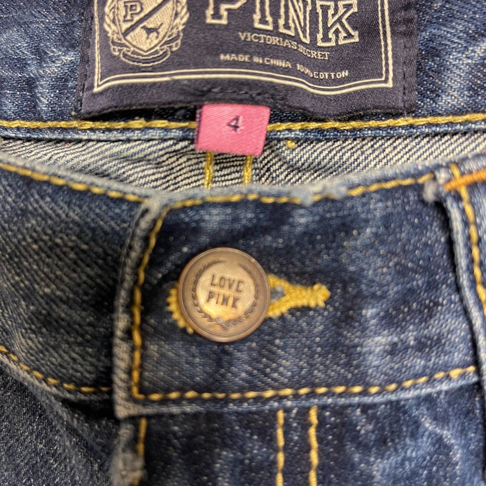 Victoria Secret PINK Denim Shorts SZ 4 - Picture 3 of 3